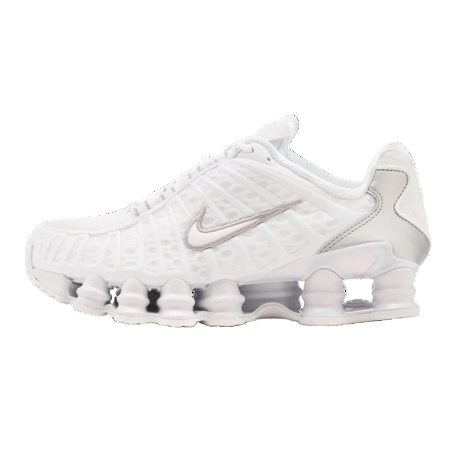 Nike Shox TL Blanc Argent Métallisé Orange Max | Sneaker Mixte