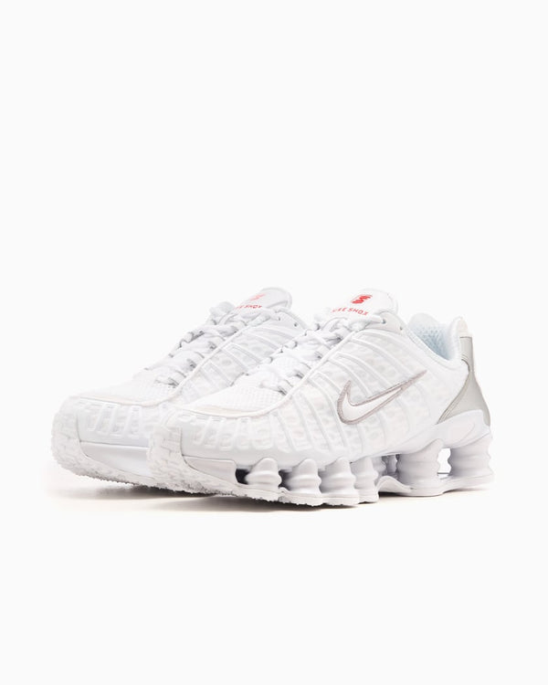 Nike Shox TL Blanc Argent Métallisé Orange Max | Sneaker Mixte