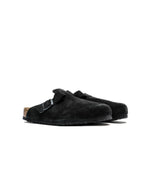 Birkenstock Boston Daim Semelle Souple Noir | Sabot Premium